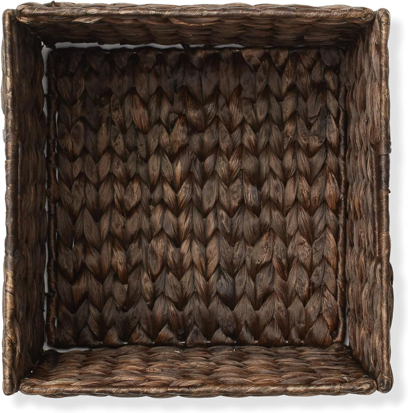  Water Hyacinth Storage Baskets, Espresso