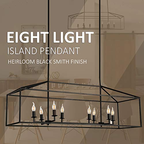 Island Kitchen Metal Pendant Lighting ,8-lights .